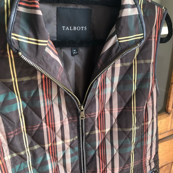 Talbots Plaid Quilted Vest - Picture 2 of 4